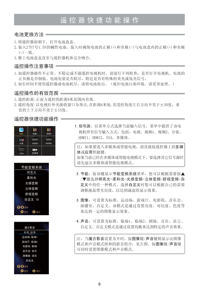 海信LED39K170JD液晶彩电使用说明书-9