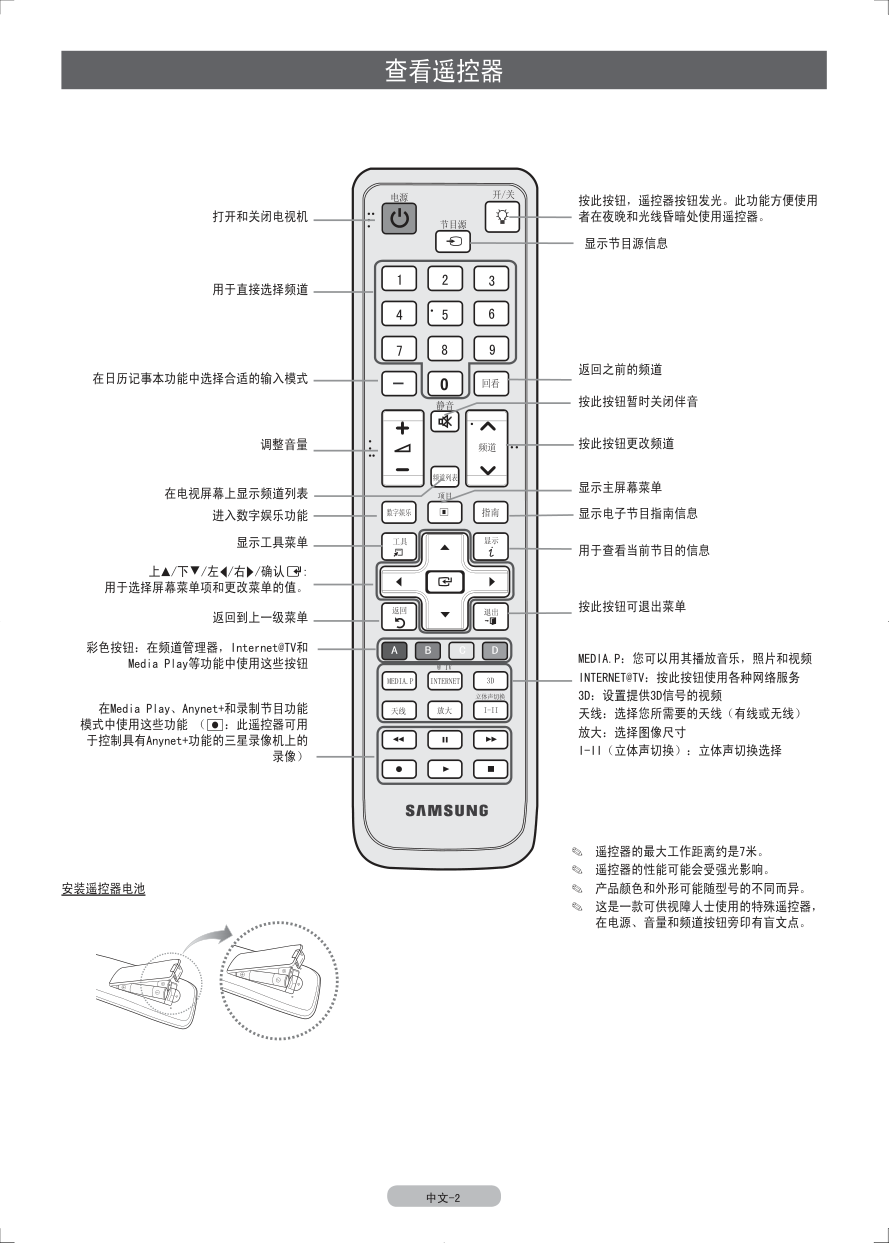 三星LA46C750R2F液晶彩电使用说明书-6 三星LA46C750R2F液晶彩电使用说明书-6