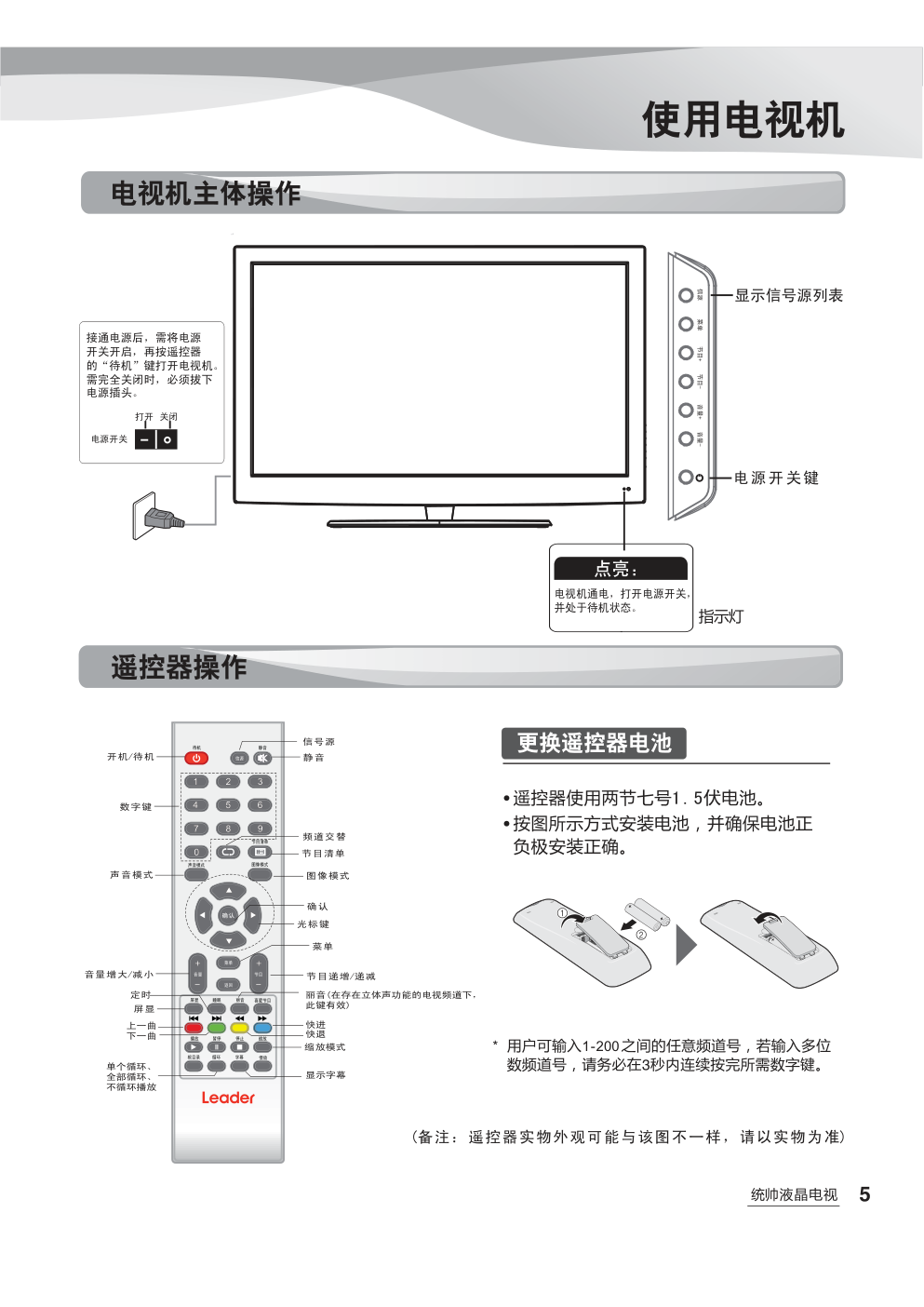 海尔统帅LC39LUG1液晶彩电使用说明书-6 海尔统帅LC39LUG1液晶彩电使用说明书-6