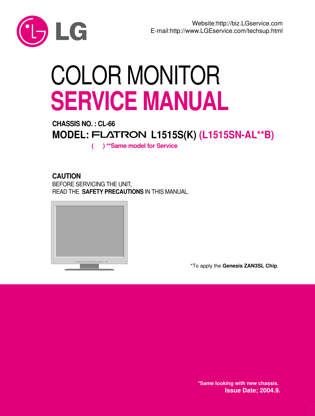 LG L1515S液晶显示器维修手册和图纸-0