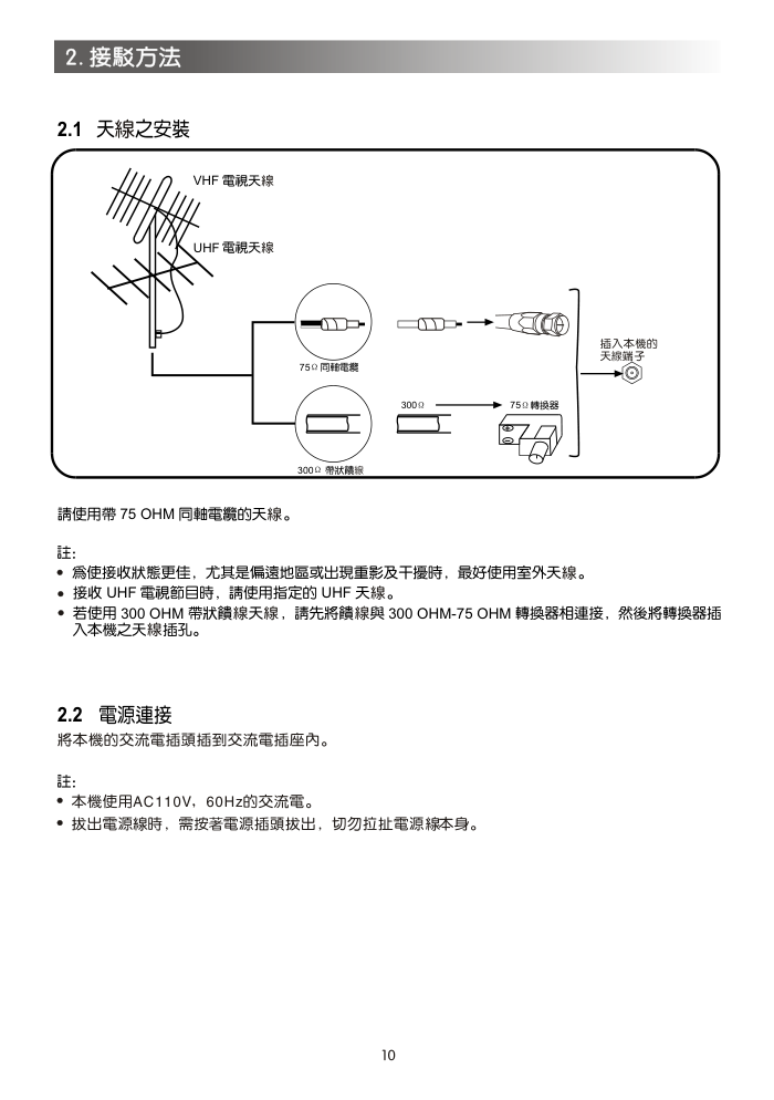 声宝SC-21FA15型电视机说明书-9 声宝SC-21FA15型电视机说明书-9