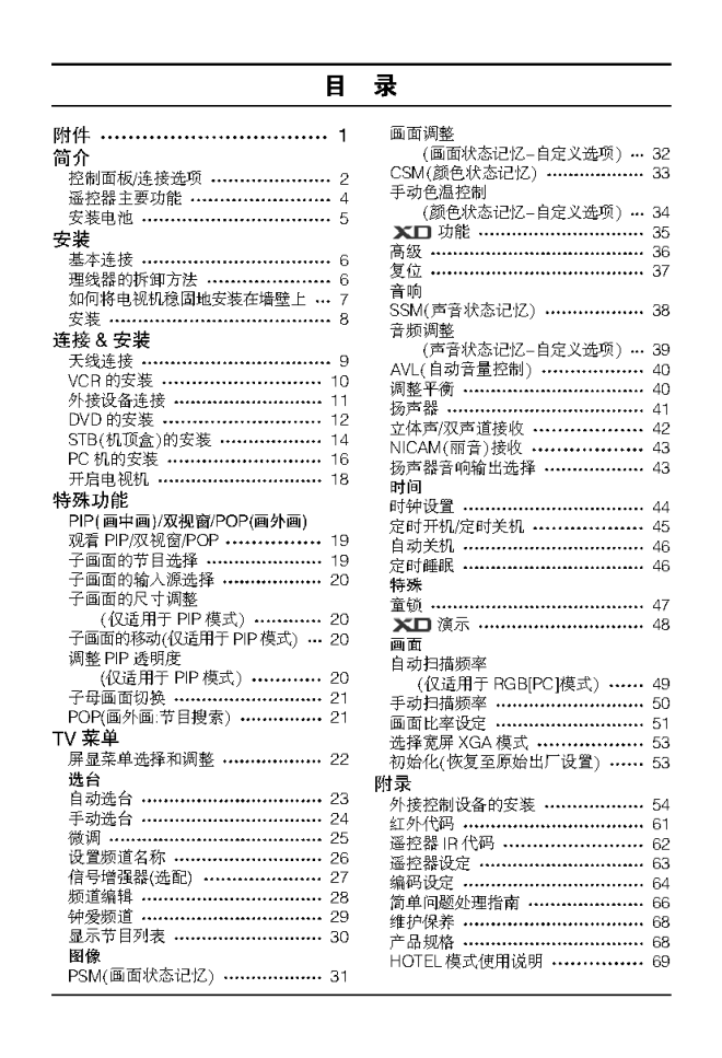 乐金酒店专用电视42LC2RC说明书-1