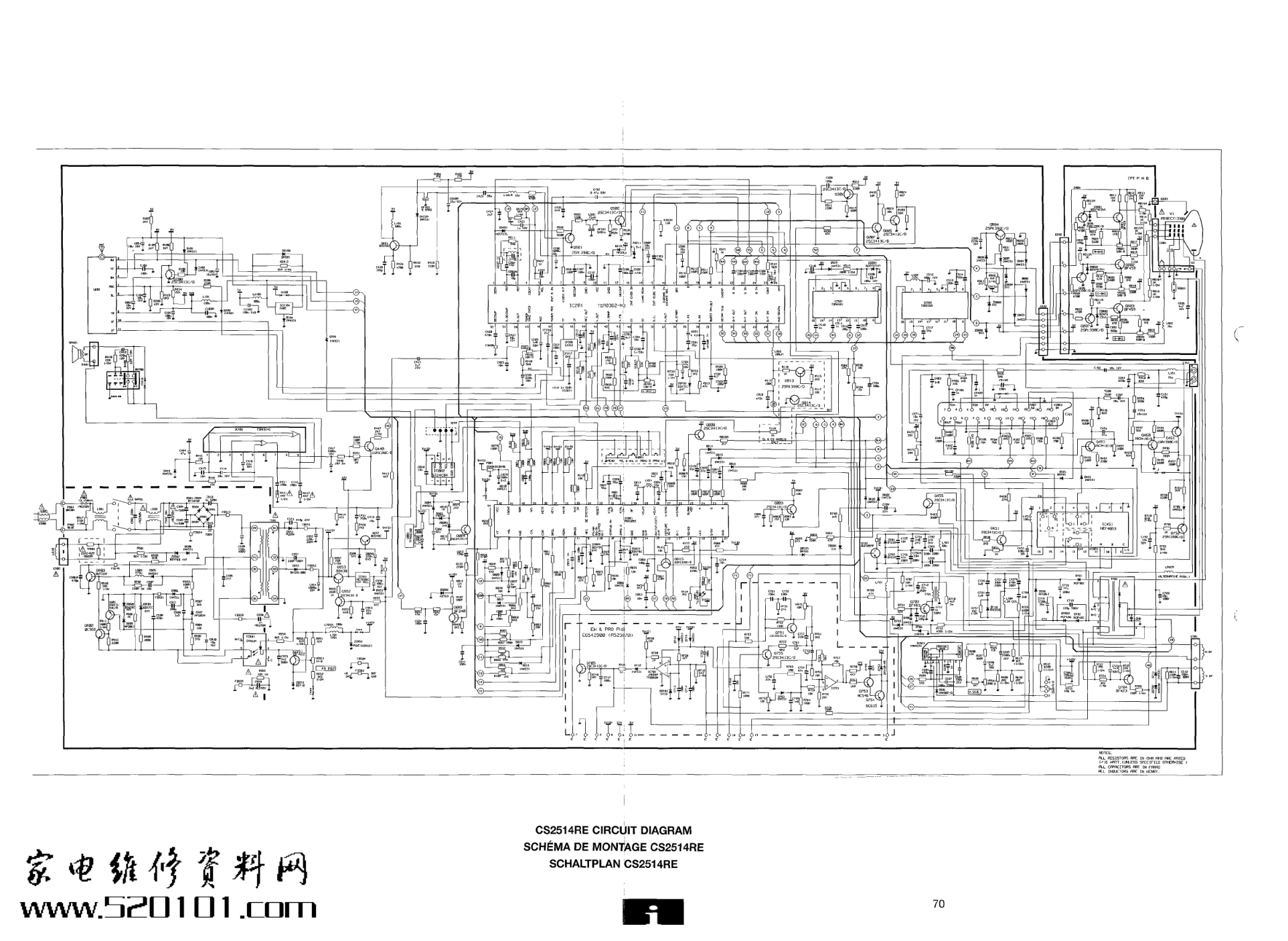 日立CS2514RE彩电电路原理图-0