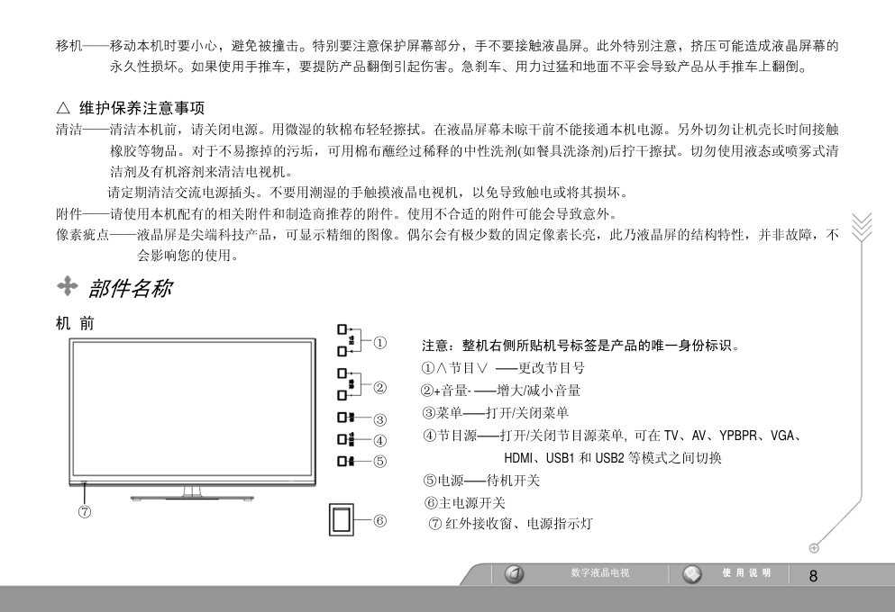 海尔LED42B1000C液晶彩电使用说明书-8 海尔LED42B1000C液晶彩电使用说明书-8