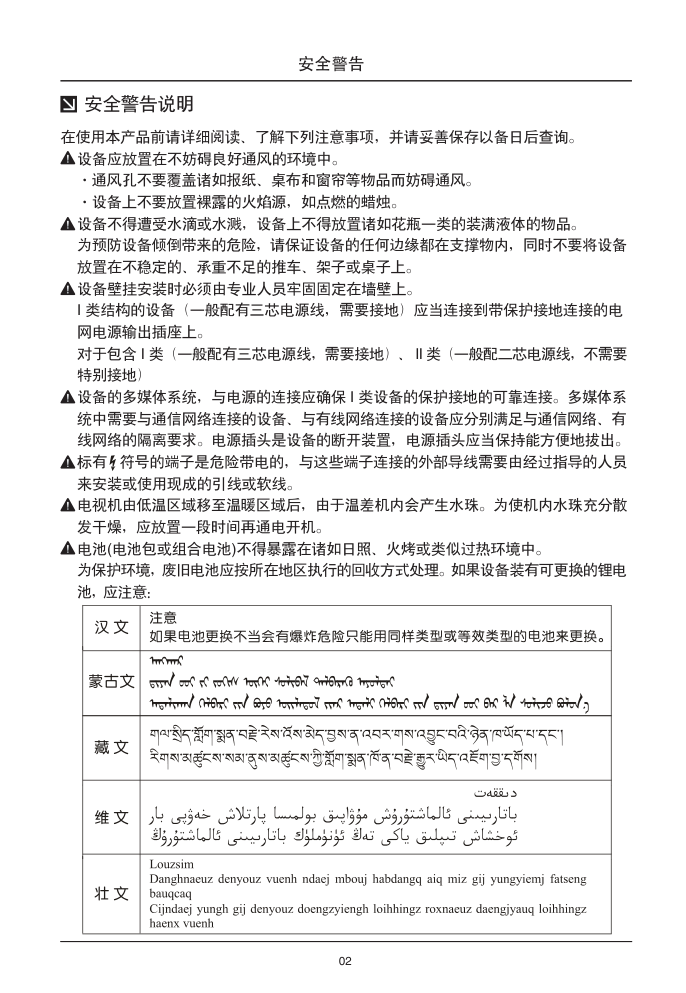 TCL王牌L32F1680B液晶彩电使用说明书-3