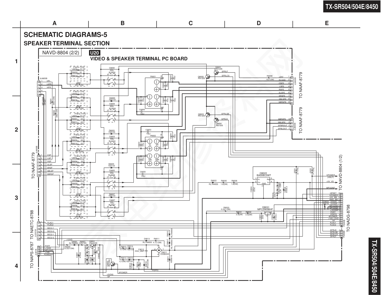 安桥ONKYO TX-SR504功放图纸-4 安桥ONKYO TX-SR504功放图纸-4