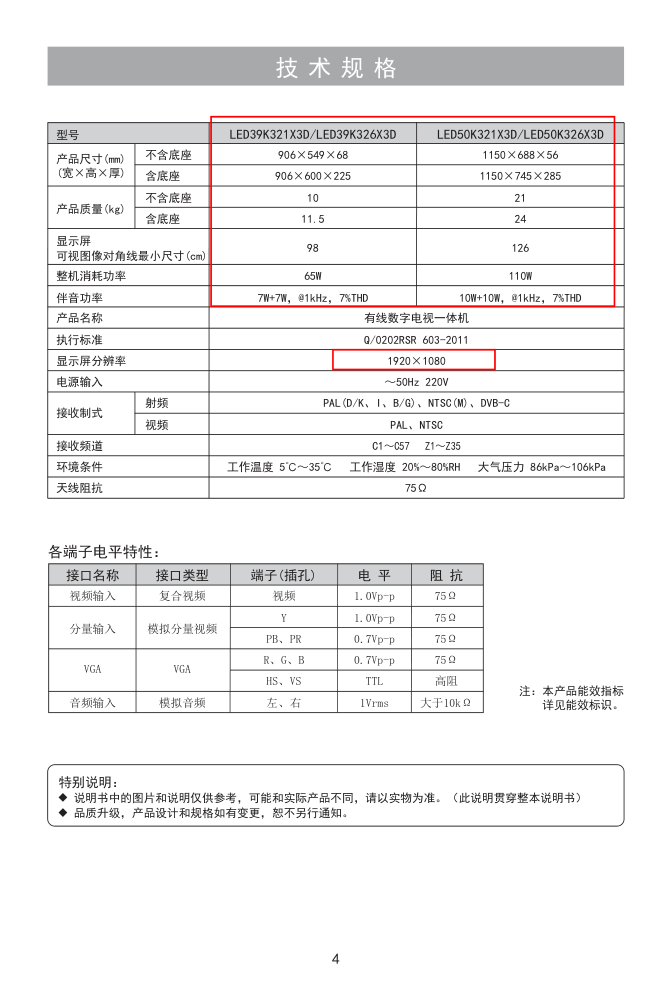 海信LED39K326X3D液晶彩电使用说明书-4 海信LED39K326X3D液晶彩电使用说明书-4