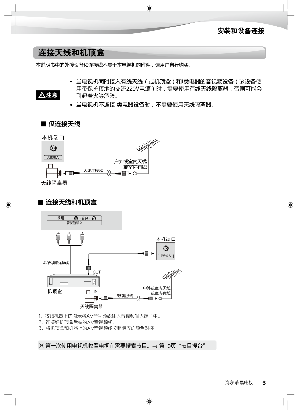 海尔LS55A61液晶彩电使用说明书-6