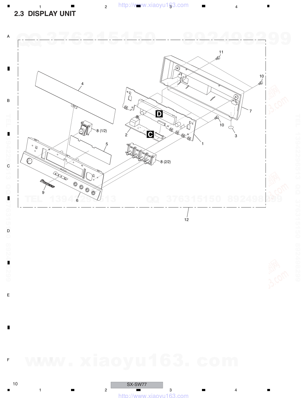 先锋PIONEER SX-SW77电路图-9 先锋PIONEER SX-SW77电路图-9