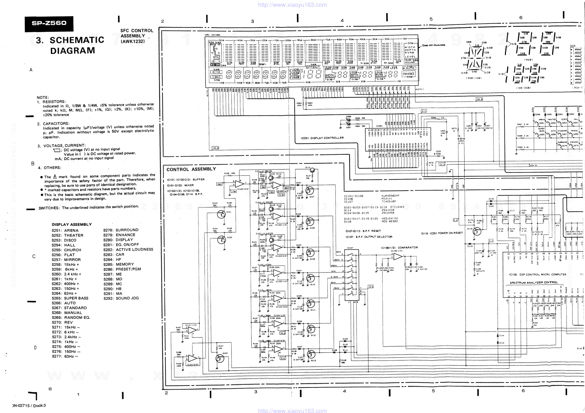 先锋PIONEER SP-Z570电路图-3
