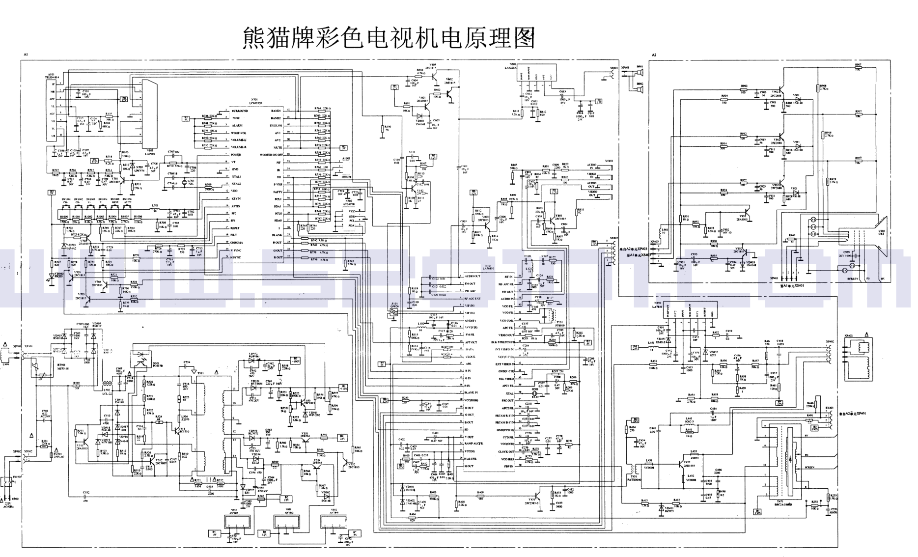 熊猫2188(LC863320A+LA76810)彩电原理图-0 熊猫2188(LC863320A+LA76810)彩电原理图-0