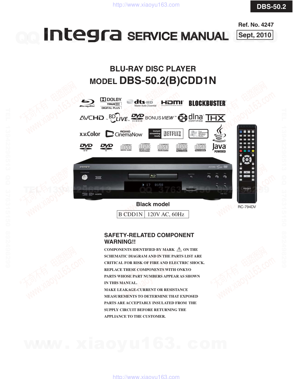 安桥ONKYO DBS-50.2(B)CDD1N DVD播放器电路图-0