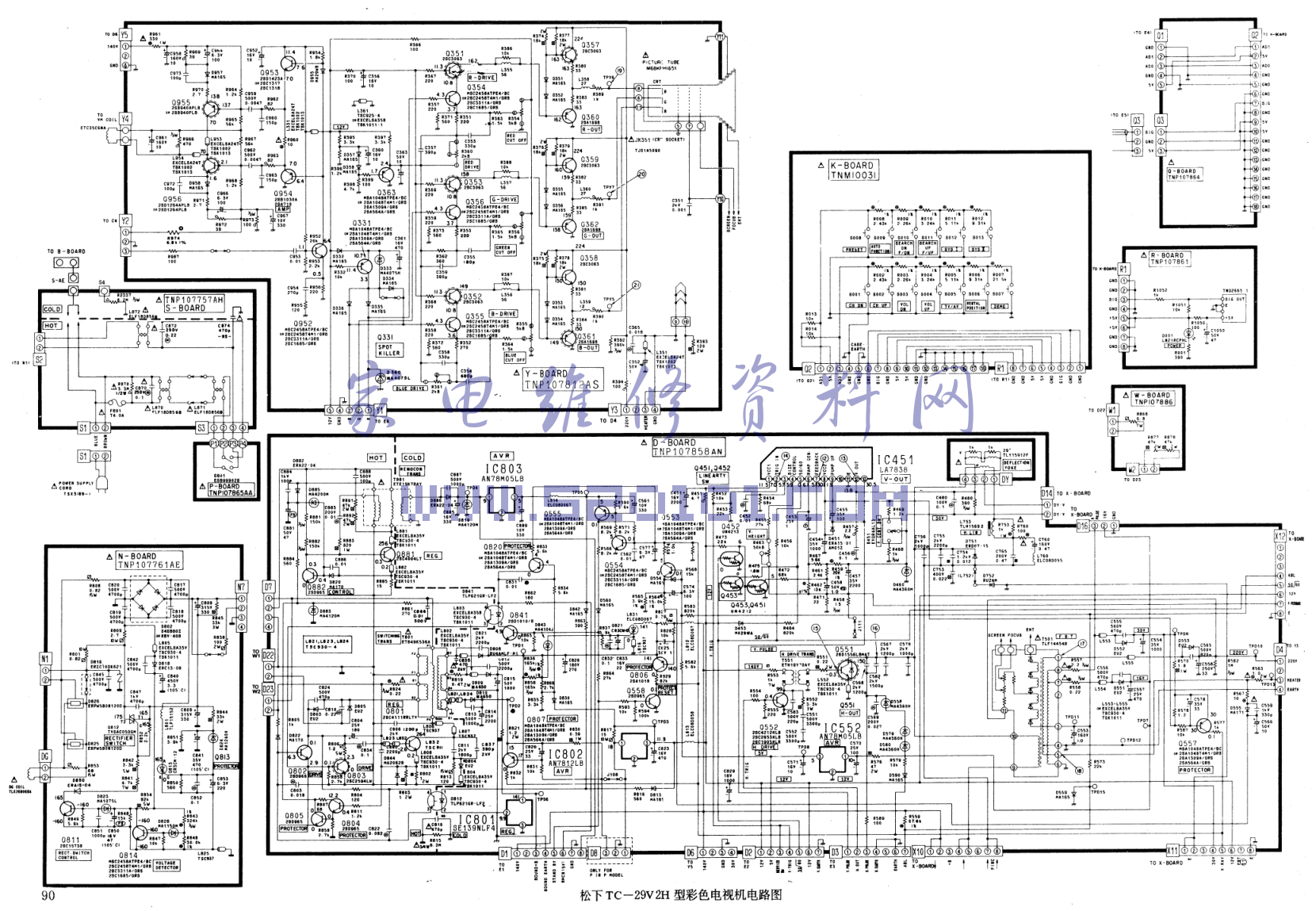 松下TC-29V2H彩电图纸-2