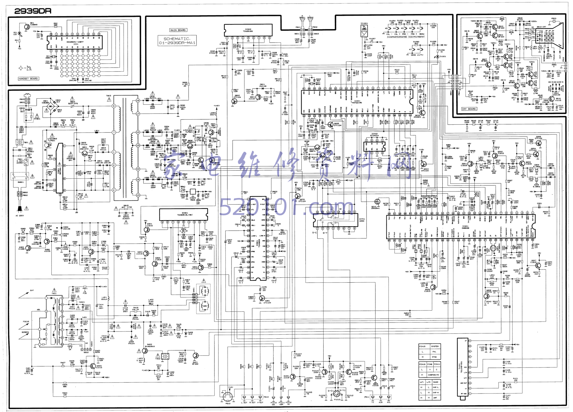 TCL 2939DR(37221.8838.8351)型机图纸-0 TCL 2939DR(37221.8838.8351)型机图纸-0