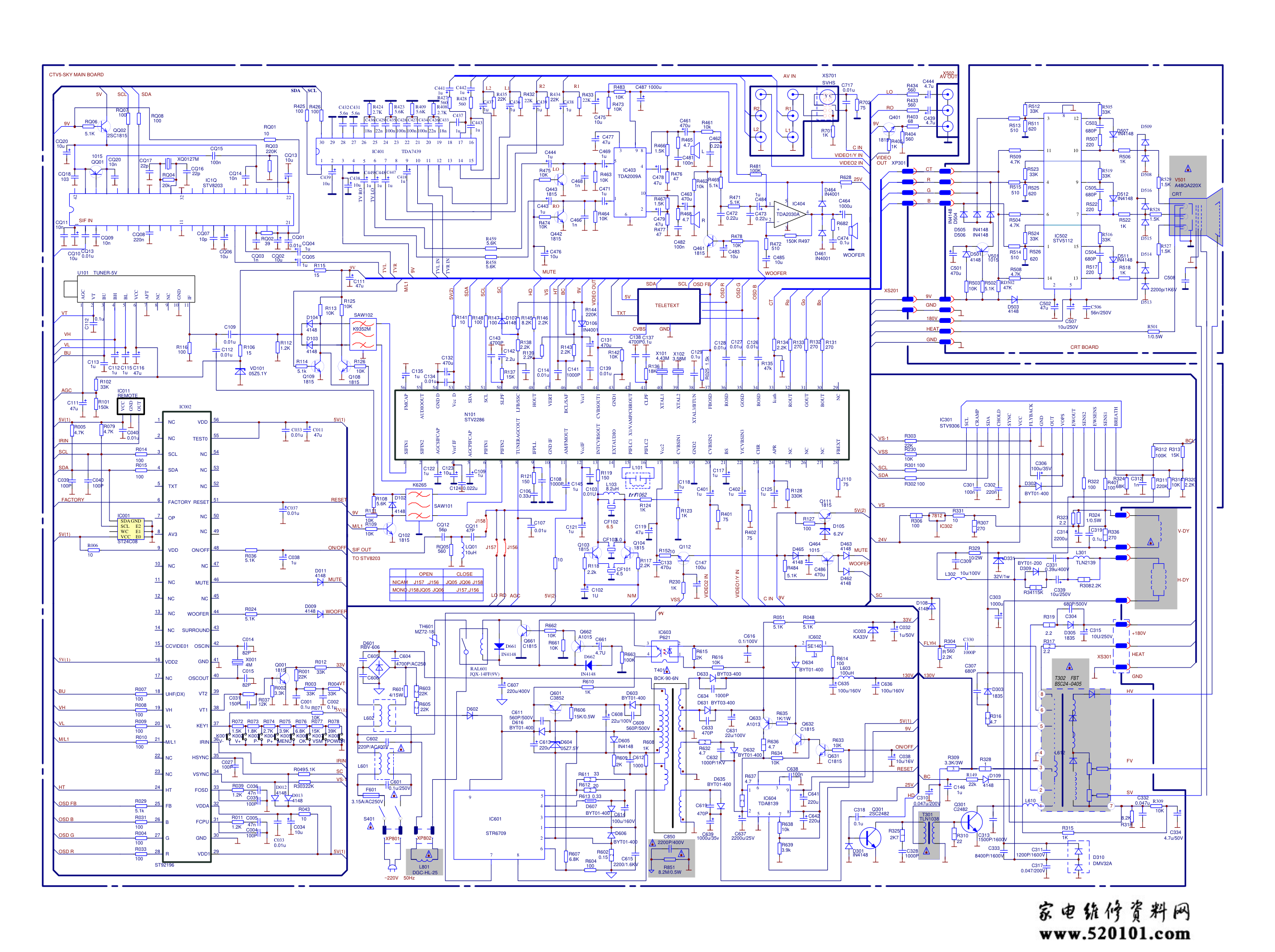 创维29SH8800彩电（5S10机芯）电路原理图-0