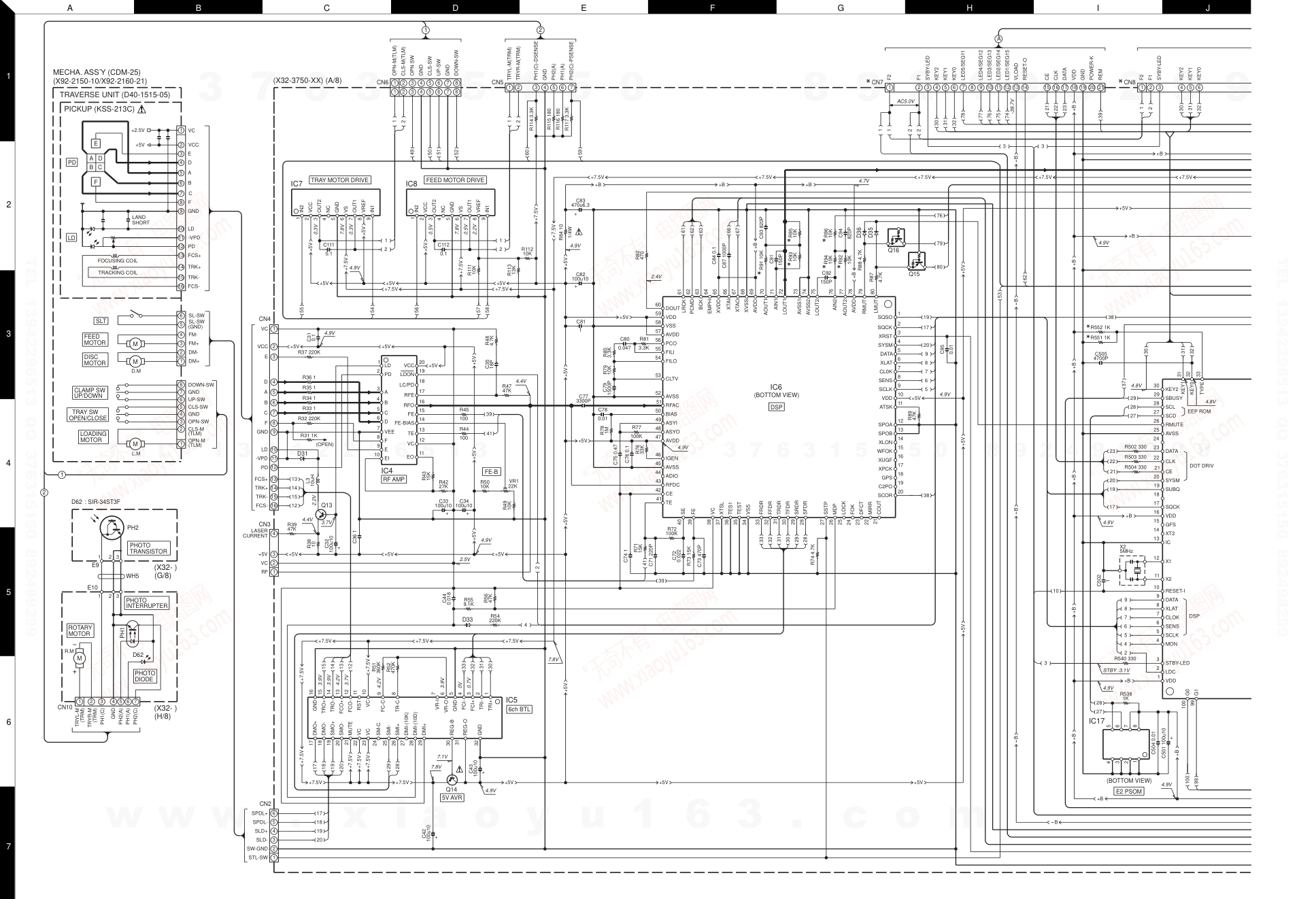 建伍KENWOOD CD-403 CD播放机电路图-7 建伍KENWOOD CD-403 CD播放机电路图-7