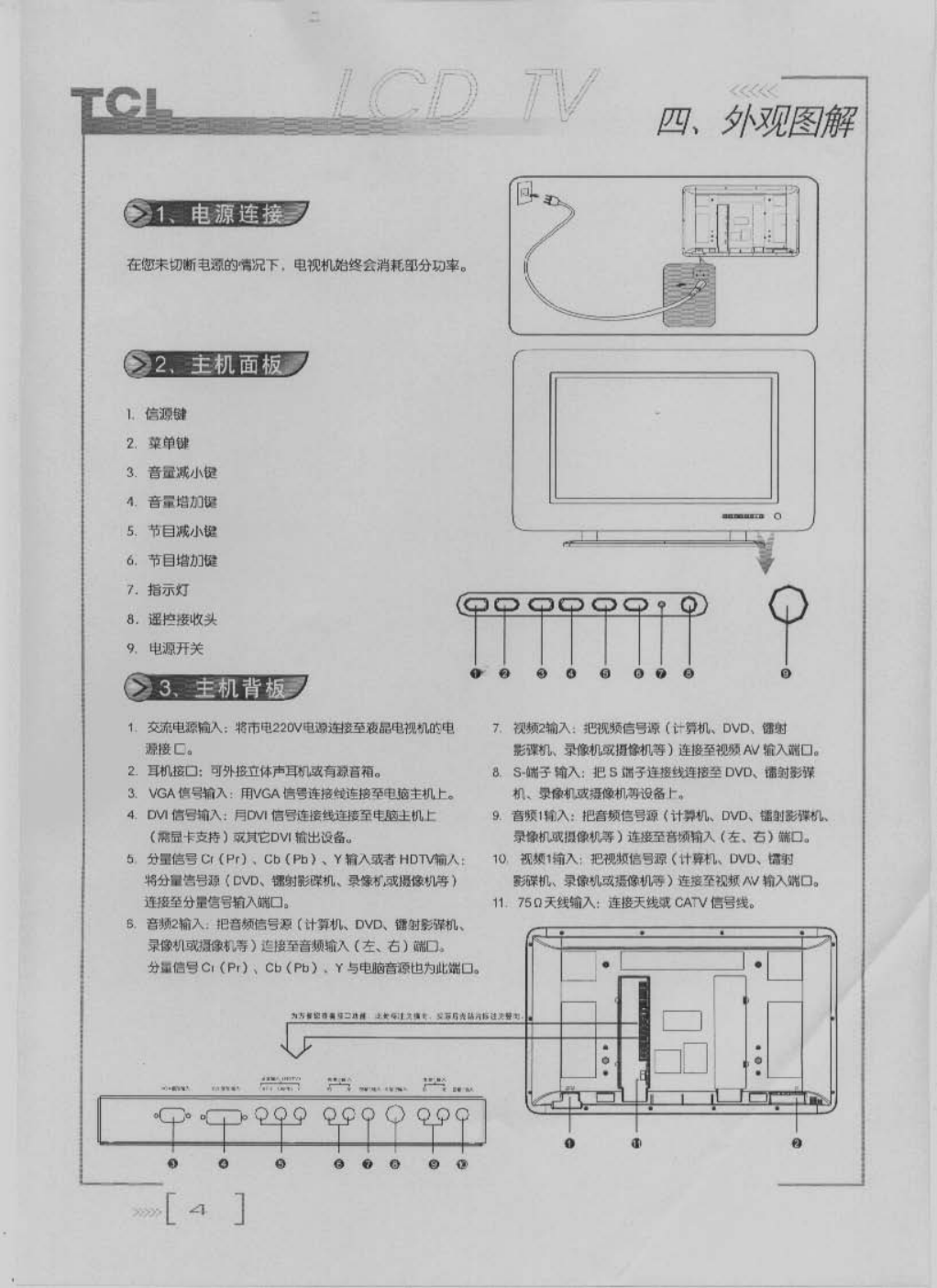 TCL王牌LCD27A71液晶彩电使用说明书-4
