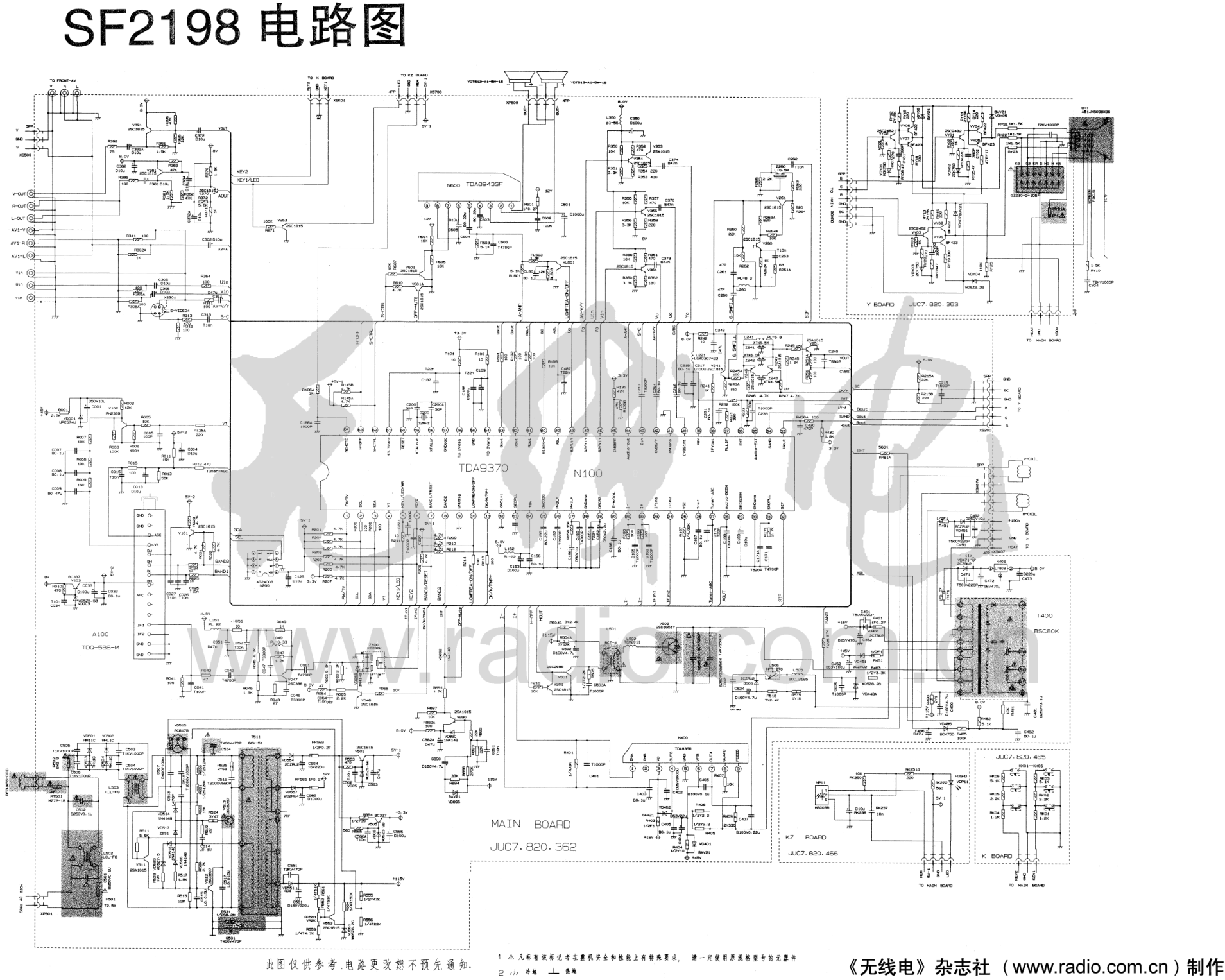 长虹SF2198彩电图纸-0