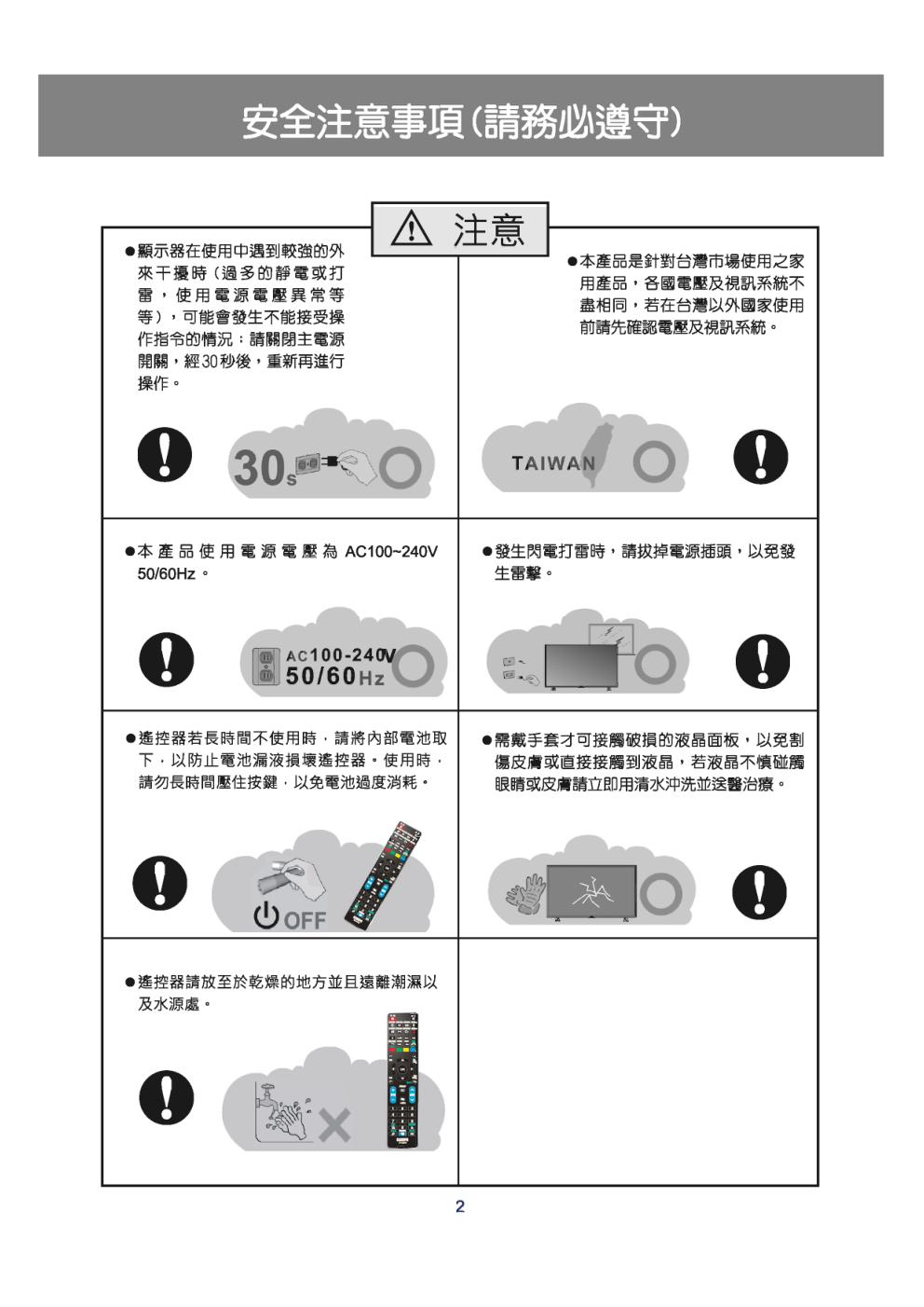 声宝EM-50MT16D液晶彩电使用说明书-2 声宝EM-50MT16D液晶彩电使用说明书-2