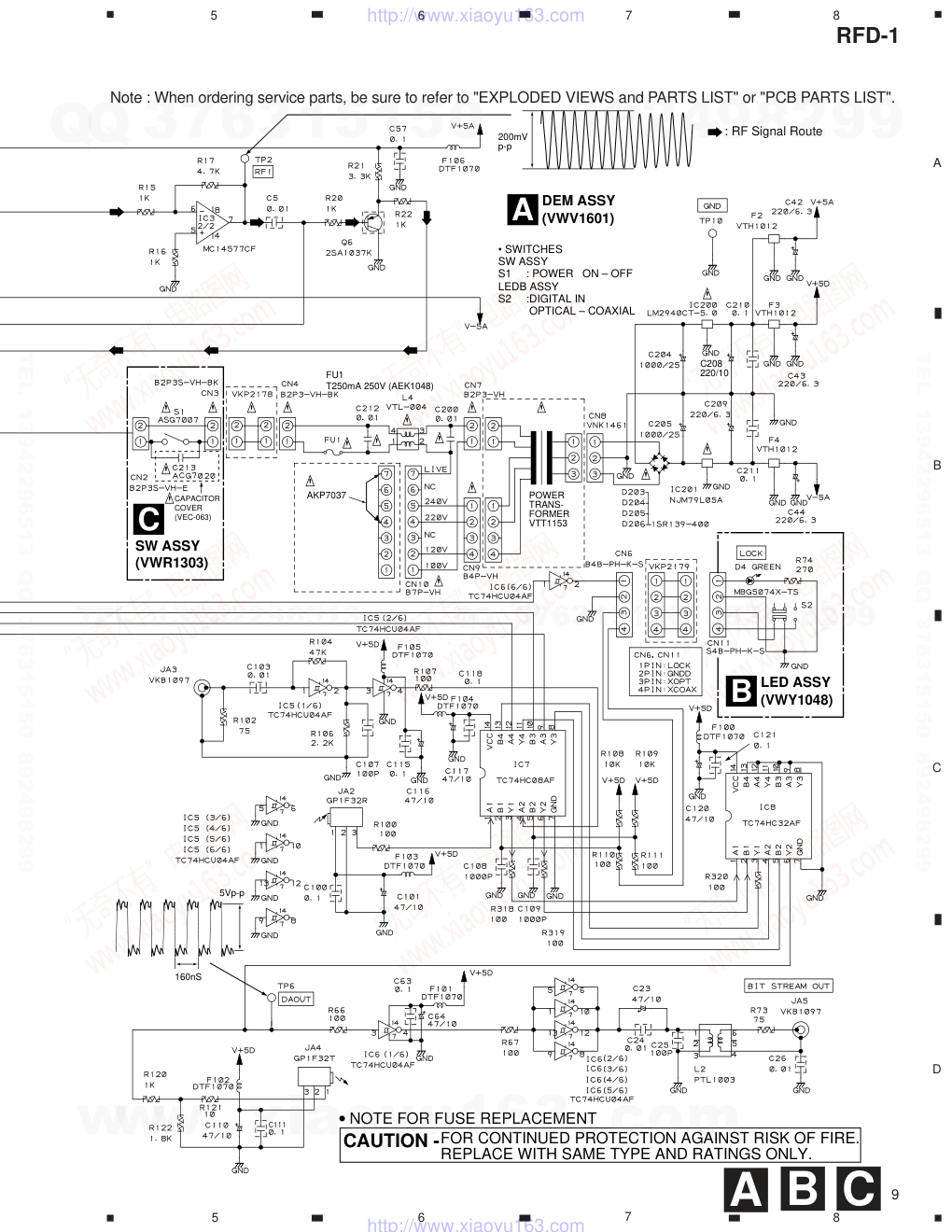 先锋PIONEER RFD-1音响电路图-8 先锋PIONEER RFD-1音响电路图-8