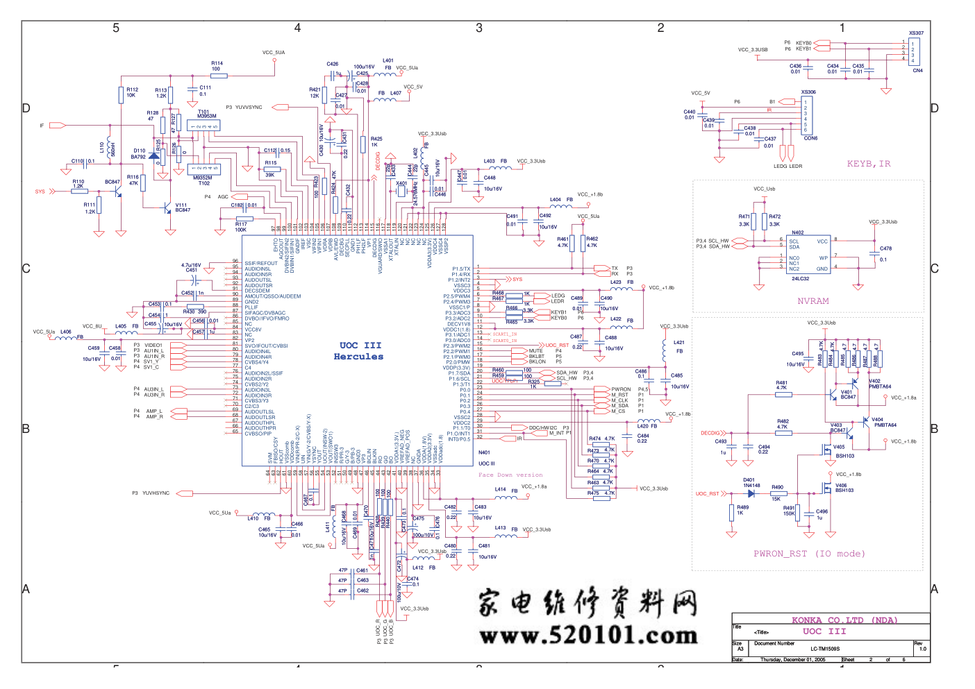 康佳液晶LC15AS80板电路图-1