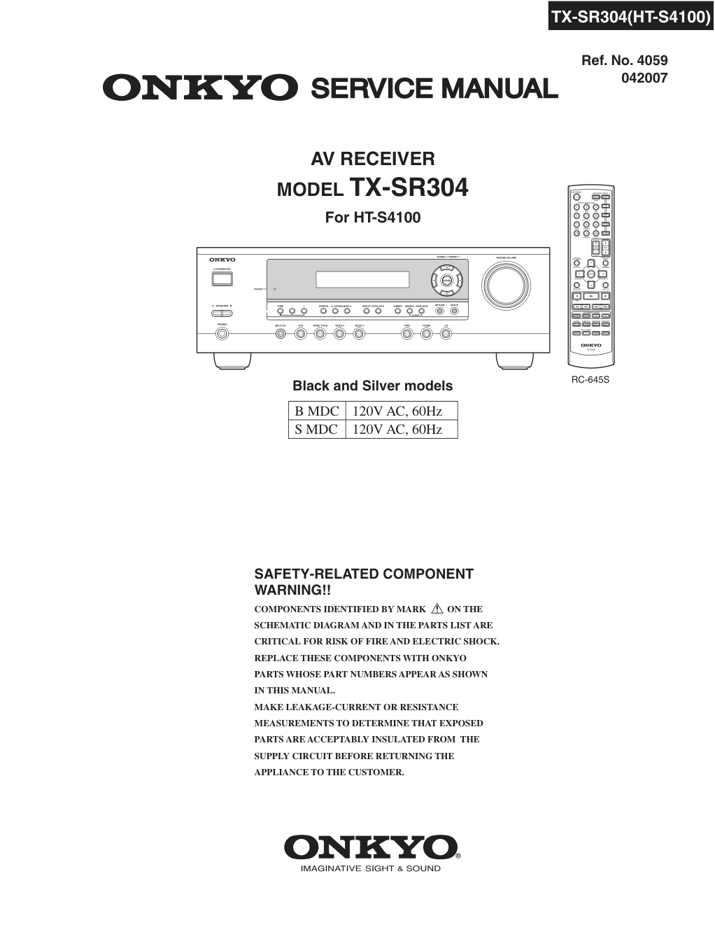 安桥ONKYO TX-SR304功放图纸-0