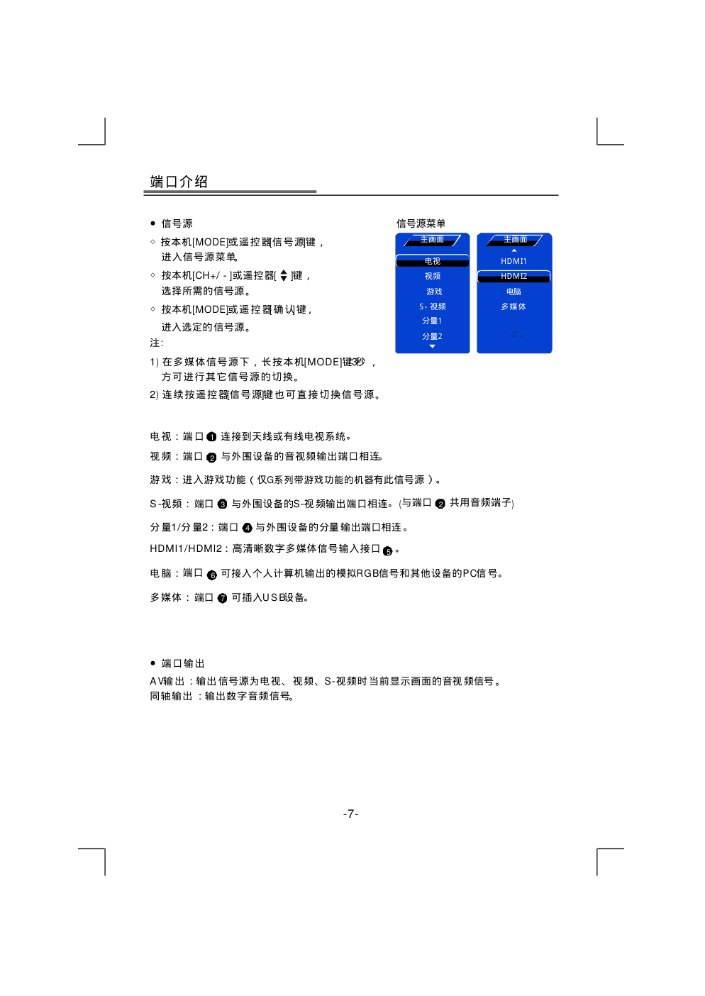 熊猫电子L32D06H液晶彩色电视机说明书-7