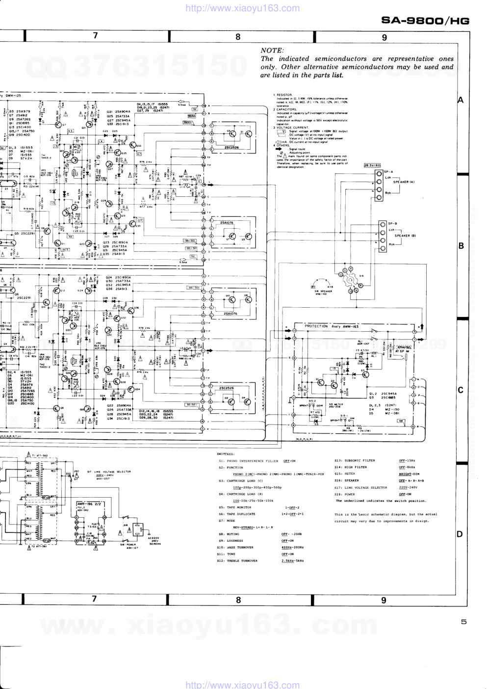 先锋PIONEER SA-9800音响电路图-3