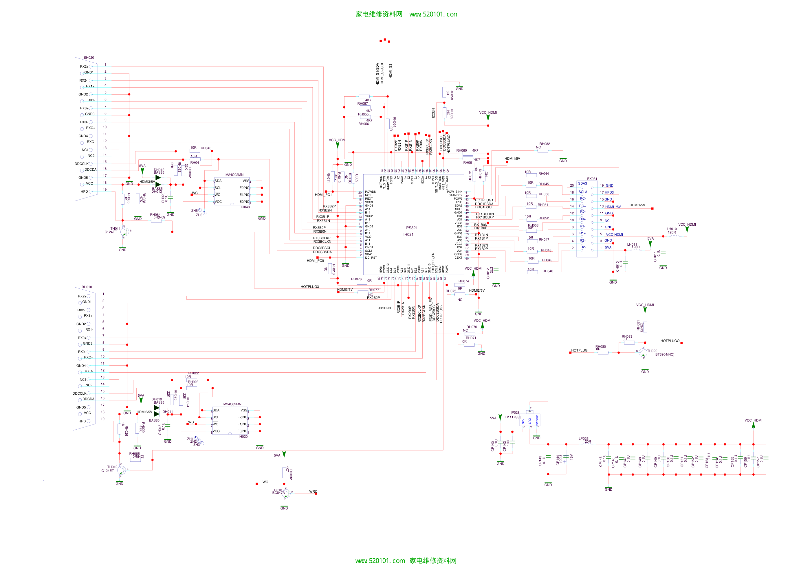 TCL王牌LCD46M06(MS96机芯)液晶彩电主板原理图-8 TCL王牌LCD46M06(MS96机芯)液晶彩电主板原理图-8