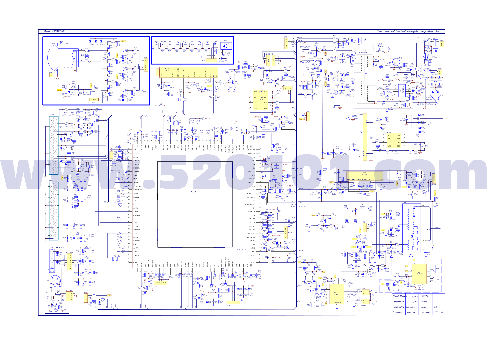 TCL 飞利浦超级SMT M61机芯原理图-0