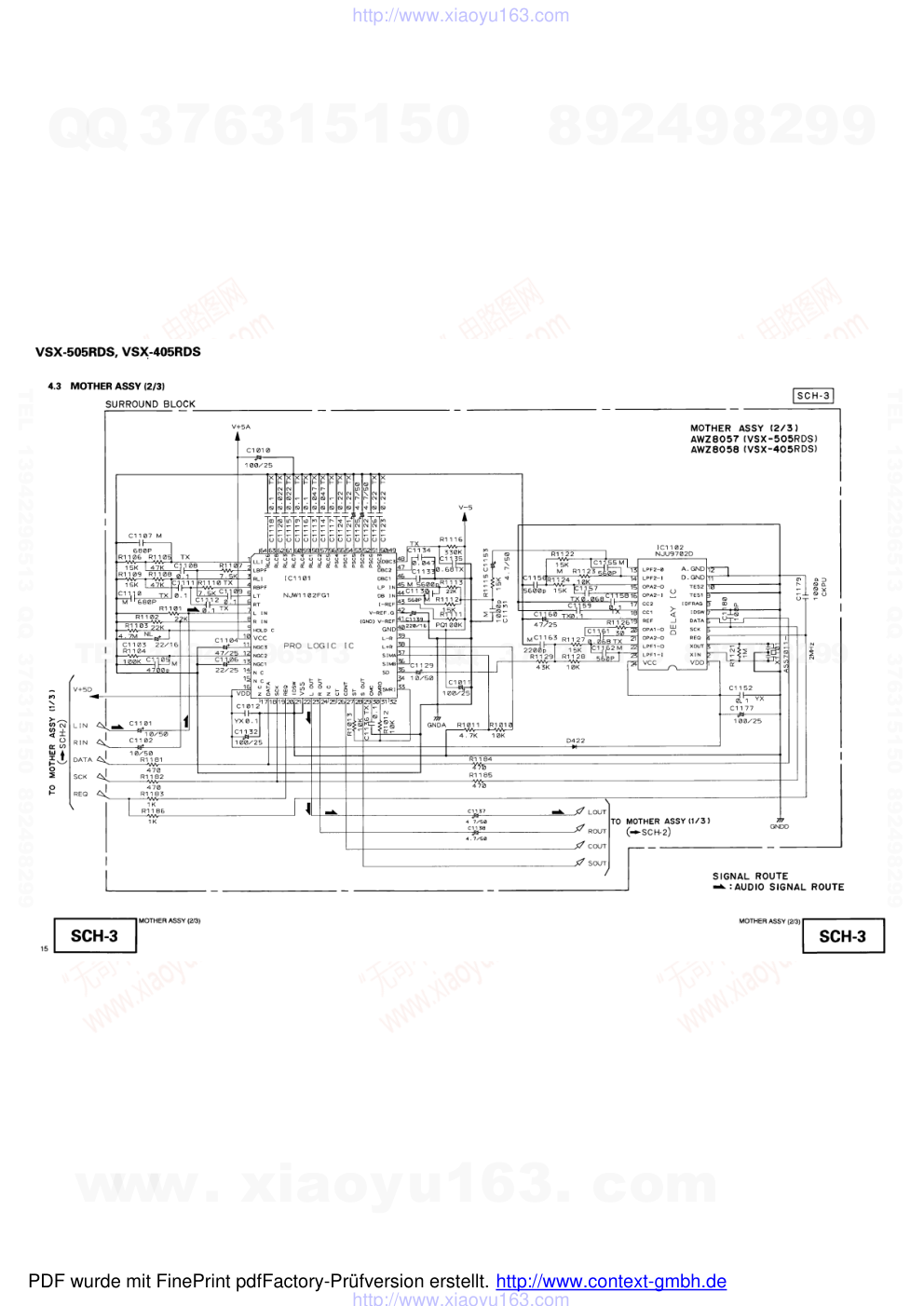 先锋PIONEER VSX-405RDS电路图-9 先锋PIONEER VSX-405RDS电路图-9