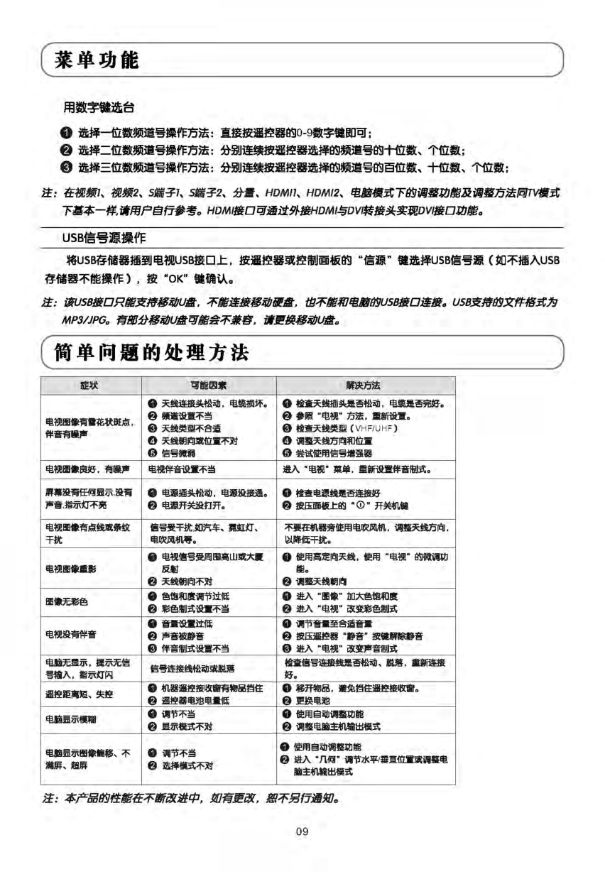 TCL王牌L32C12液晶彩电使用说明书-9