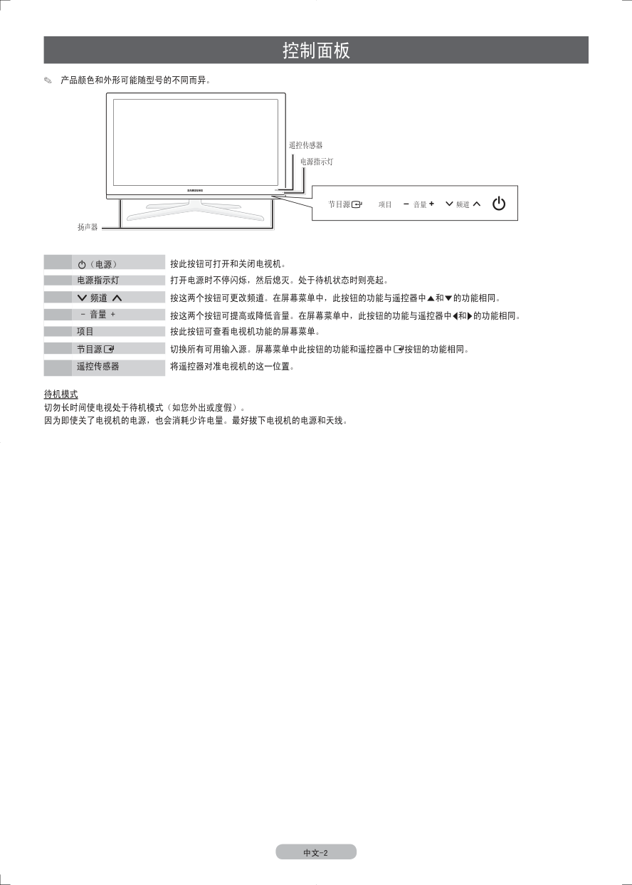 三星UA65C8000XF液晶彩电使用说明书-5