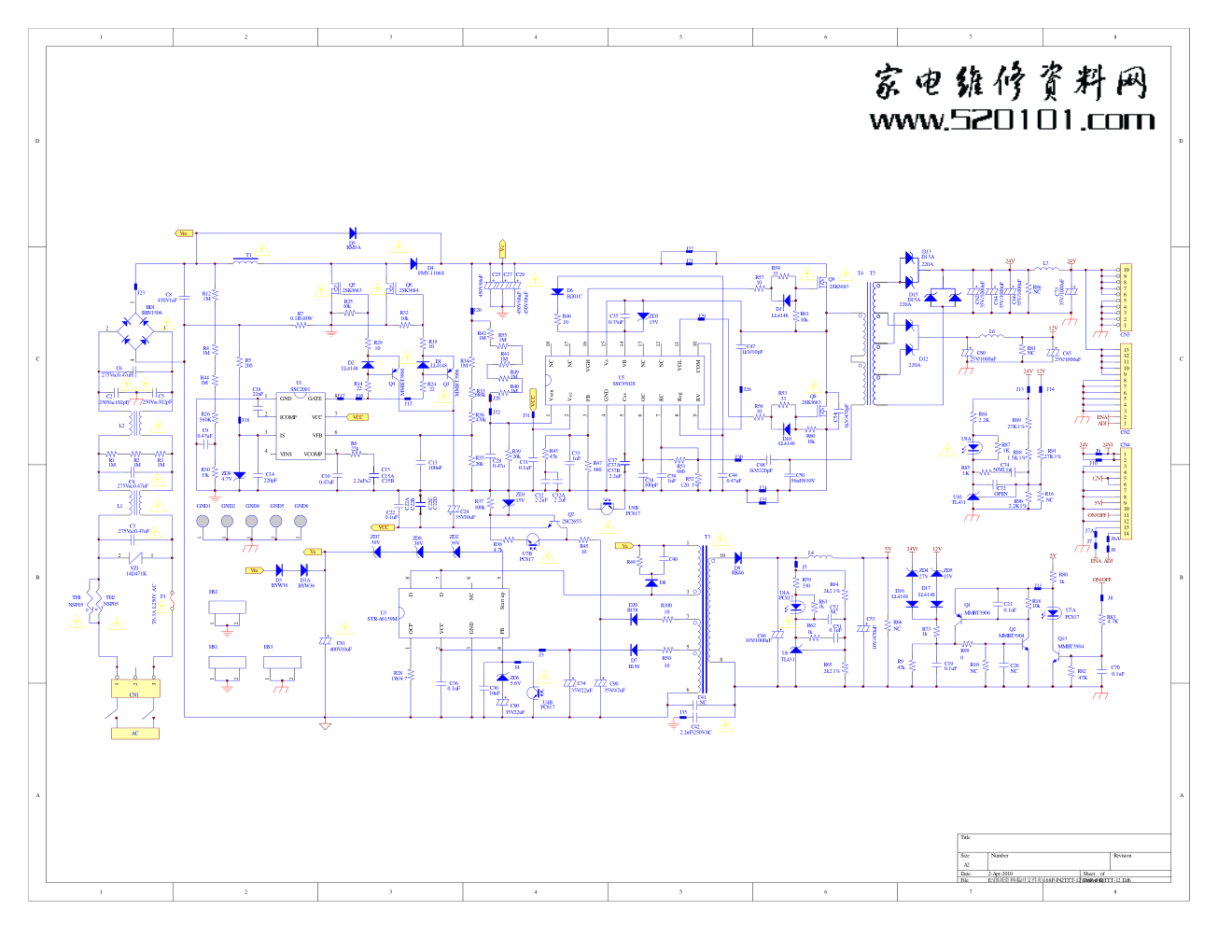 创维液晶168P-P42TTT-12电源板电路原理图-0 创维液晶168P-P42TTT-12电源板电路原理图-0