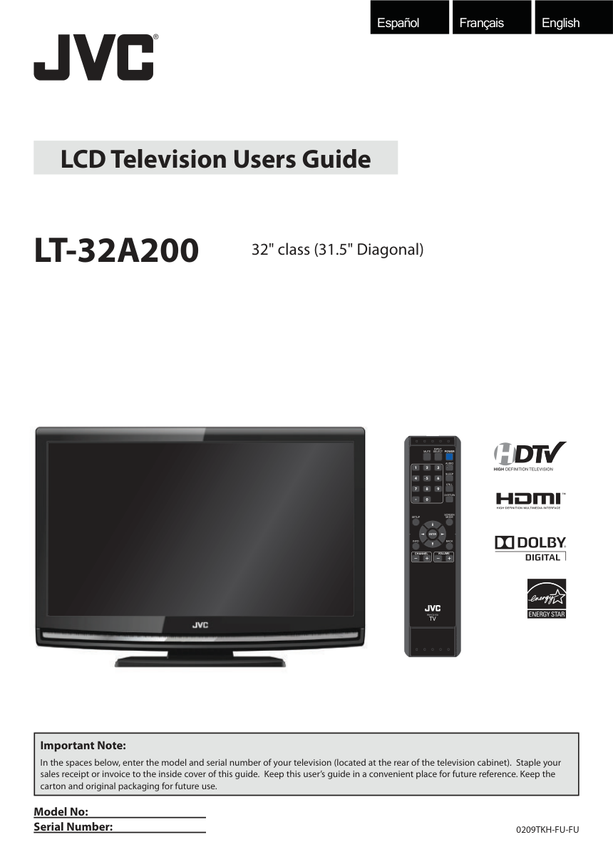 JVC胜利LT-32A200液晶电视使用手册-0 JVC胜利LT-32A200液晶电视使用手册-0