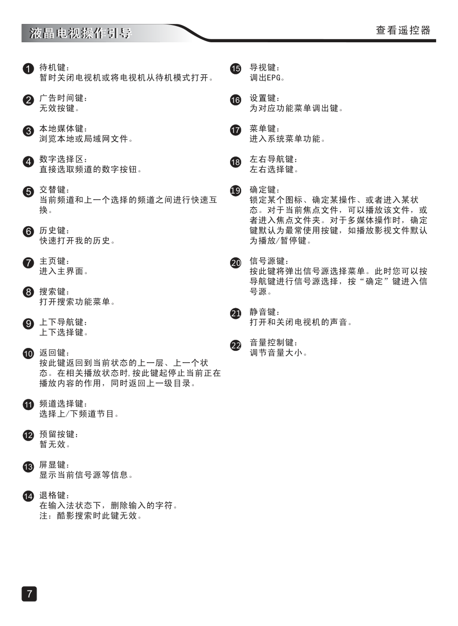 创维50X5液晶彩电使用说明书-8