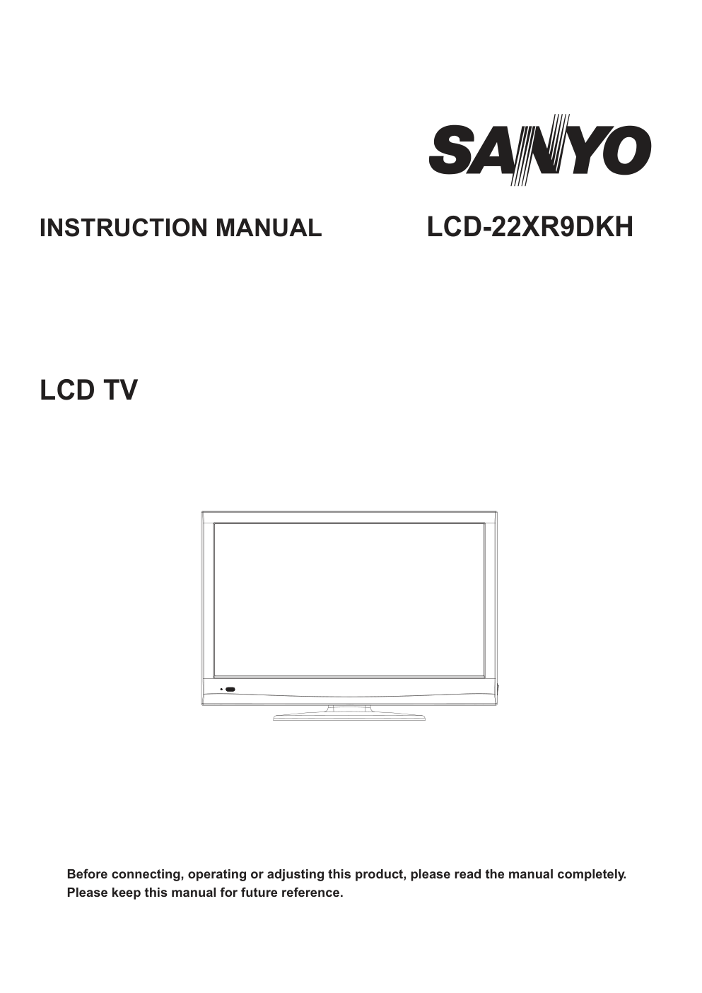 SANYO LCD-22XR9DKH LCD 电视说明书-0