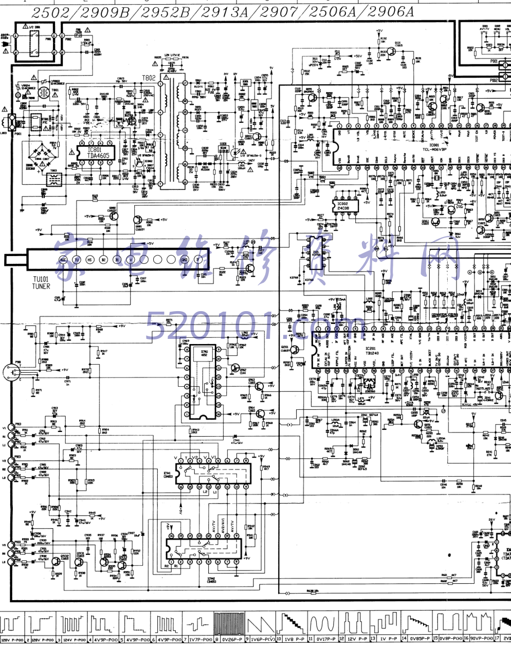 TCL 2502、2909B、2952B、2506A、2906A型机图纸-0