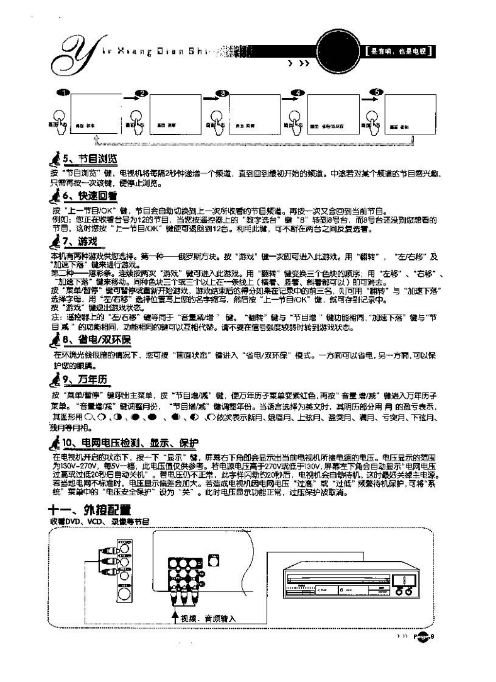 TCL王牌AT21289彩电使用说明书-9 TCL王牌AT21289彩电使用说明书-9