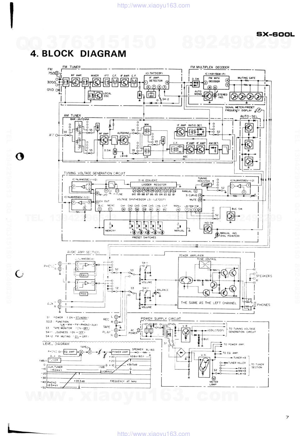 先锋PIONEER SX-600L电路图-6