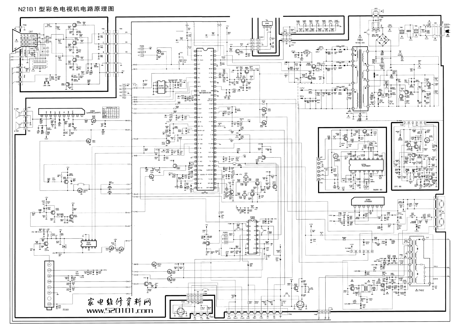 TCL N21B1彩电原理图-0 TCL N21B1彩电原理图-0