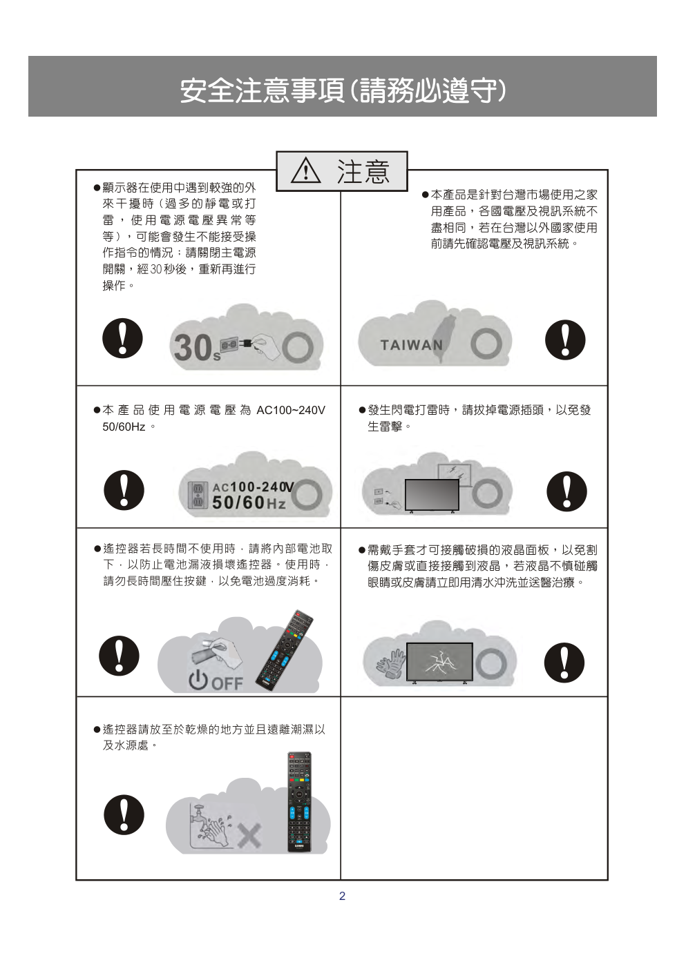 声宝EM-50DT16D液晶彩电使用说明书-2 声宝EM-50DT16D液晶彩电使用说明书-2