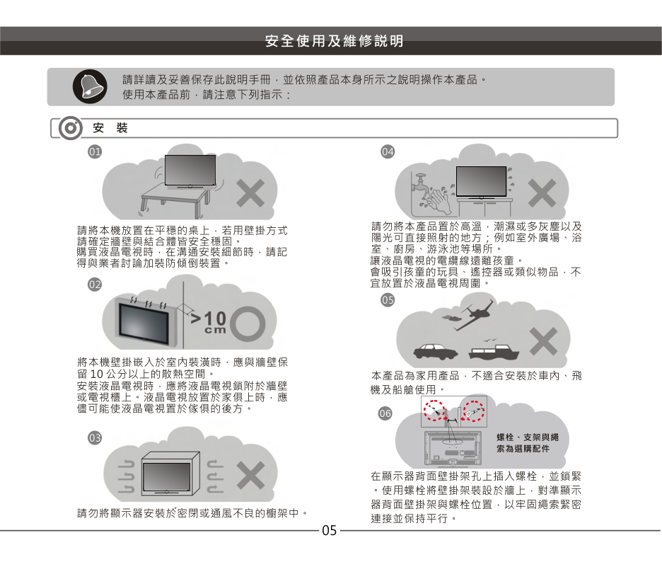 声宝EM-32MA15D液晶彩电使用说明书-5