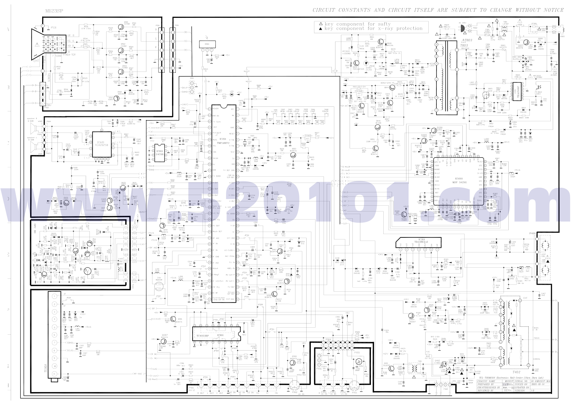 TCL SCH M123SP机芯彩电原理图-0 TCL SCH M123SP机芯彩电原理图-0