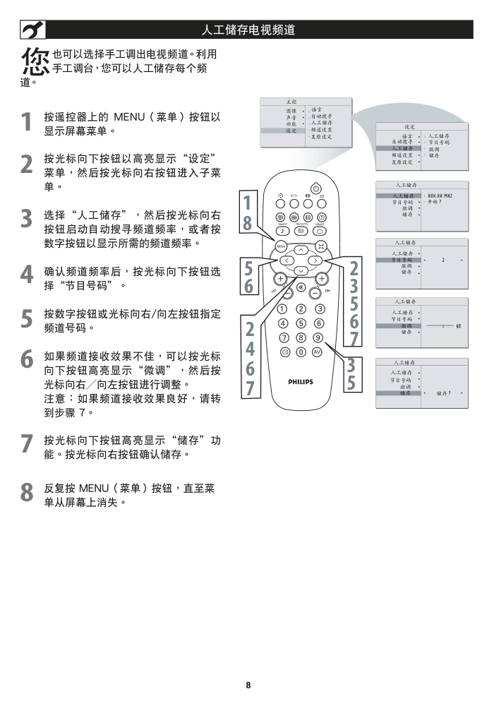 飞利浦26TA100093液晶彩电使用说明书-7