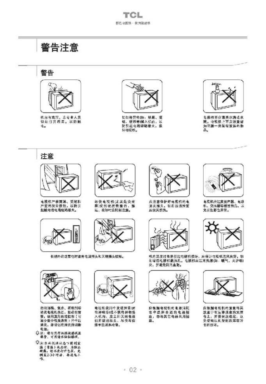 TCL王牌HD25B68彩电使用说明书-2