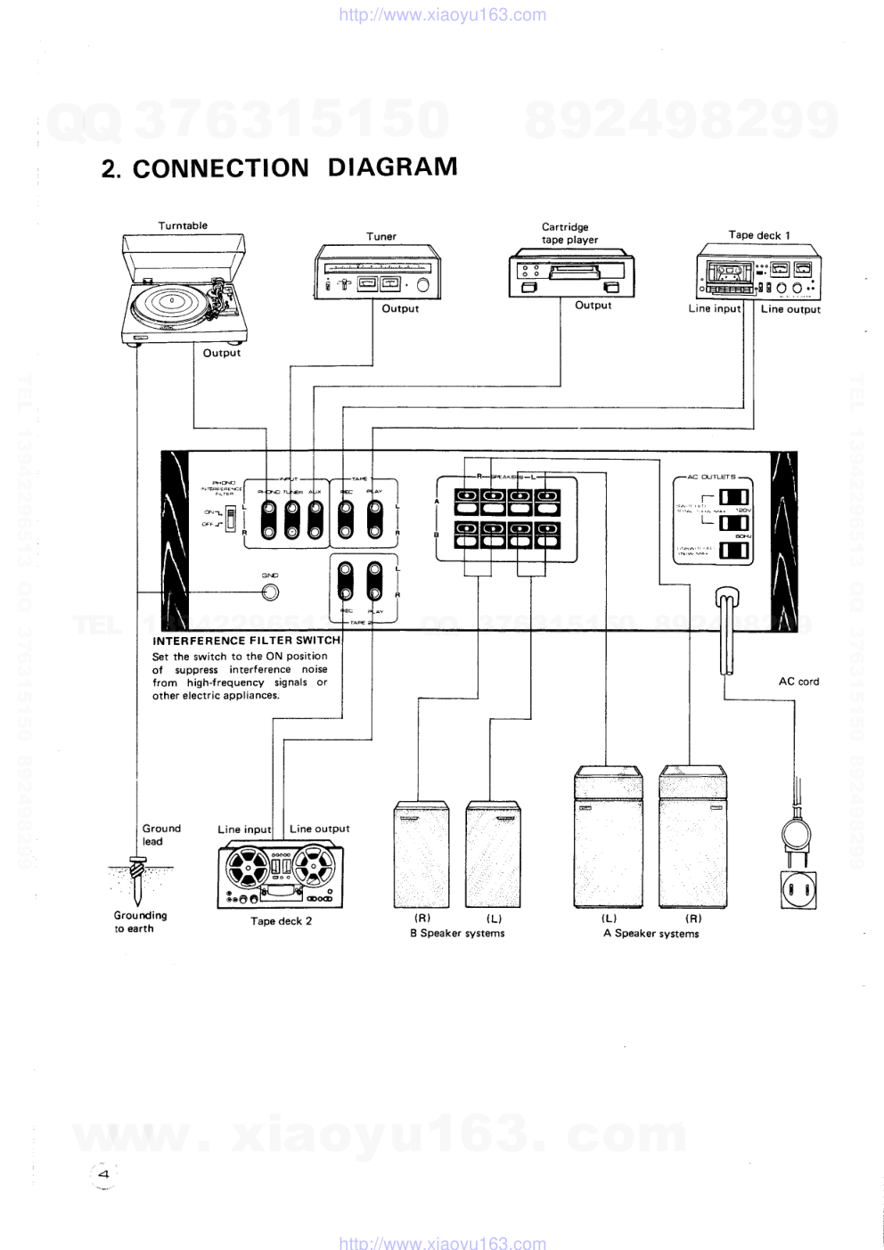 先锋PIONEER SA-706音响电路图-4