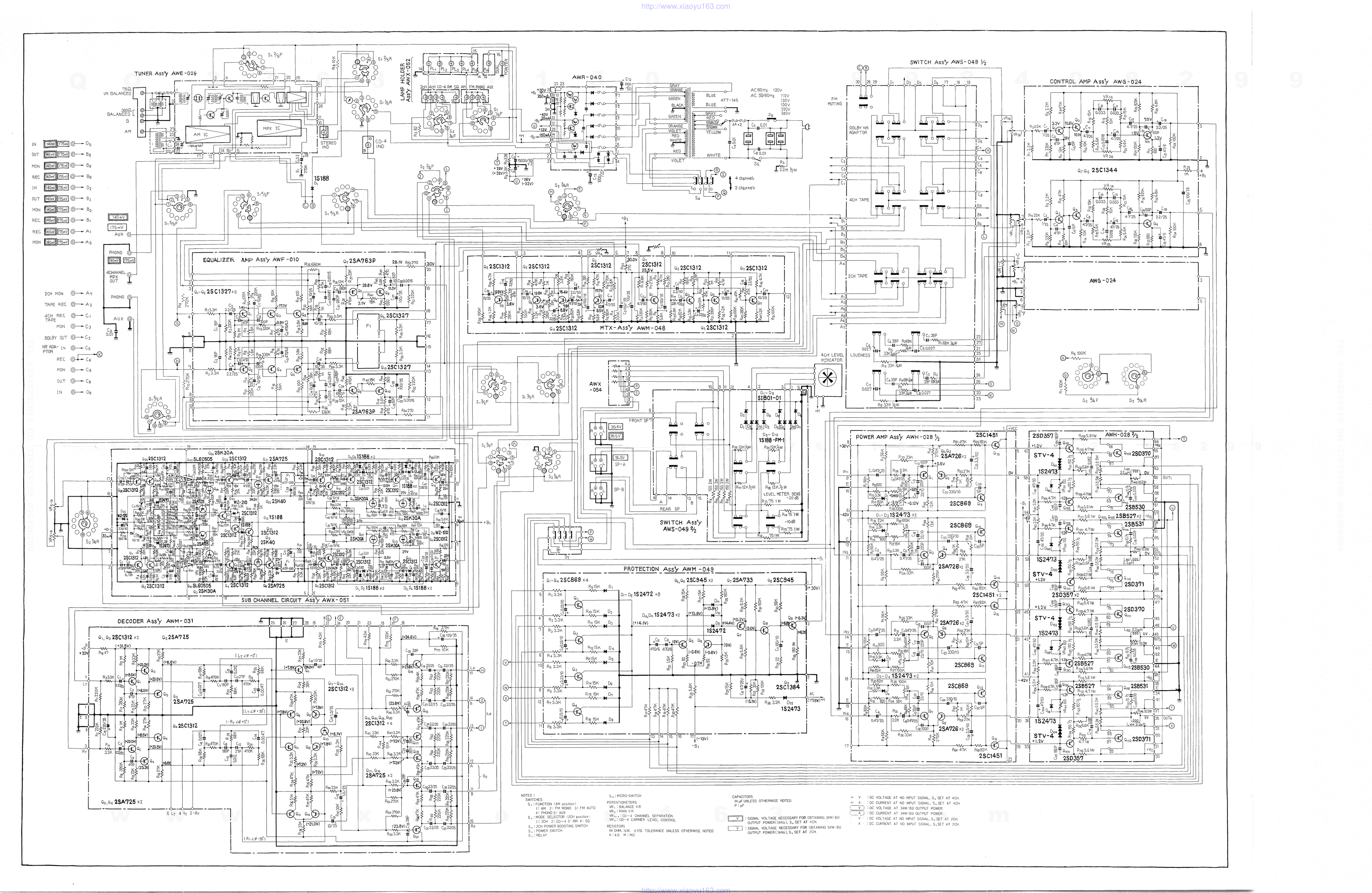 先锋PIONEER QX-747音响电路图-1