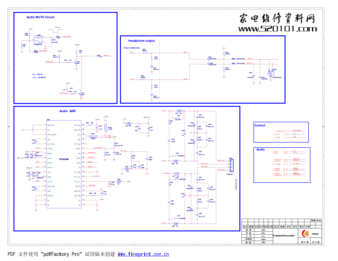 康佳LED40F3800CF液晶电视35017455板(MT8227机芯)电路原理图-4 康佳LED40F3800CF液晶电视35017455板(MT8227机芯)电路原理图-4