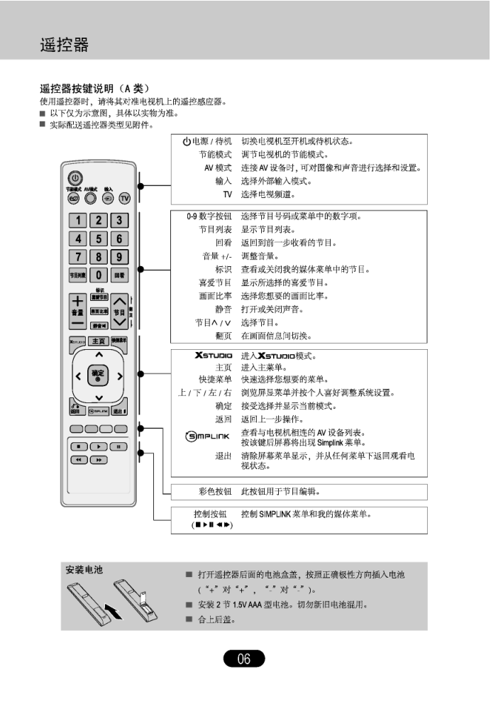 LG 47LV365C-CB液晶彩电使用说明书-6 LG 47LV365C-CB液晶彩电使用说明书-6